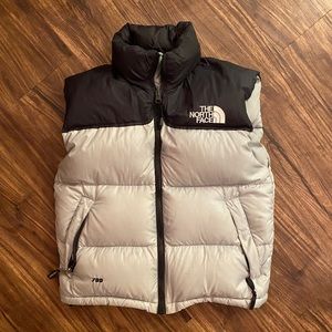 The North Face Gray Black 700 Nuptse Womens Vest